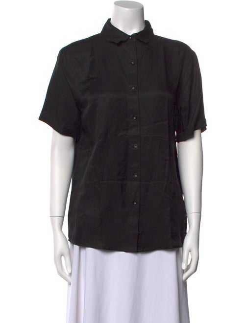 Anine Bing Short Sleeve Button-Up Top