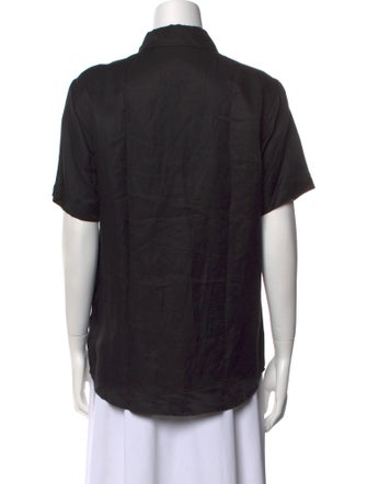 Anine Bing Short Sleeve Button-Up Top