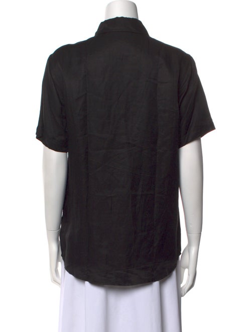 Anine Bing Short Sleeve Button-Up Top