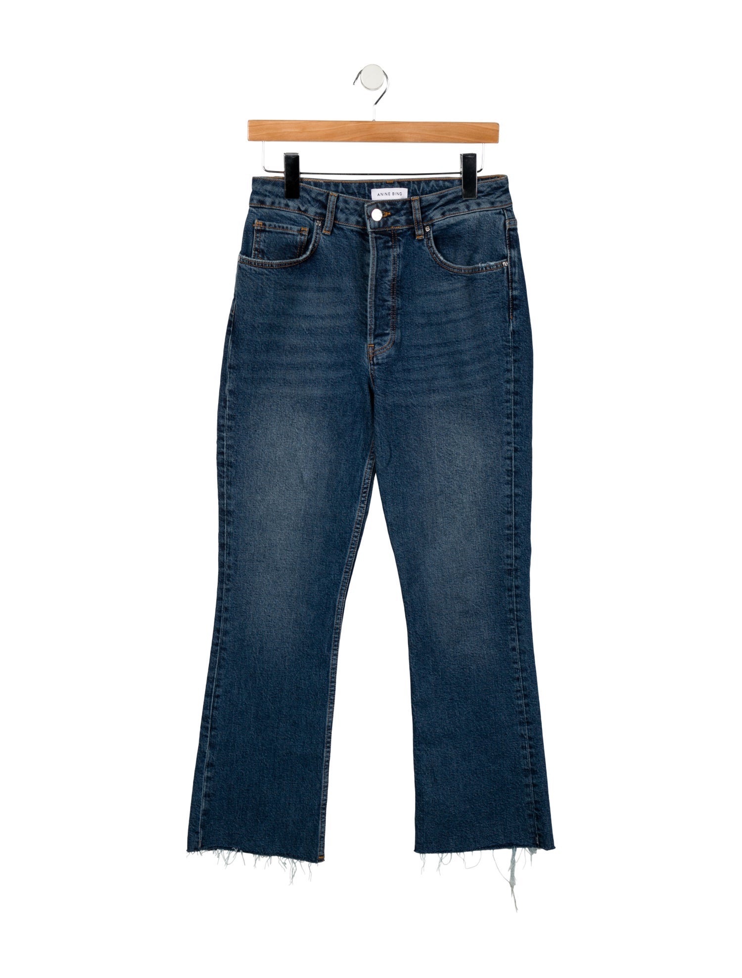 Anine Bing High-Rise Straight Leg Jeans