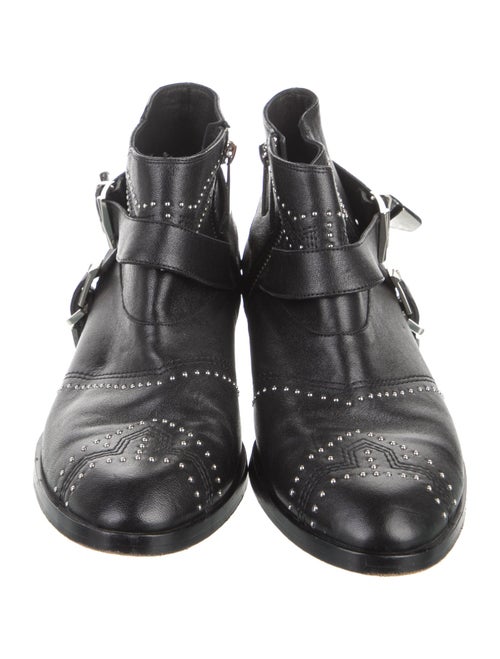 Anine Bing Leather Studded Accents Western Boots