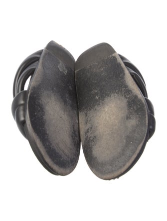 Anine Bing Leather Floral Print Slides