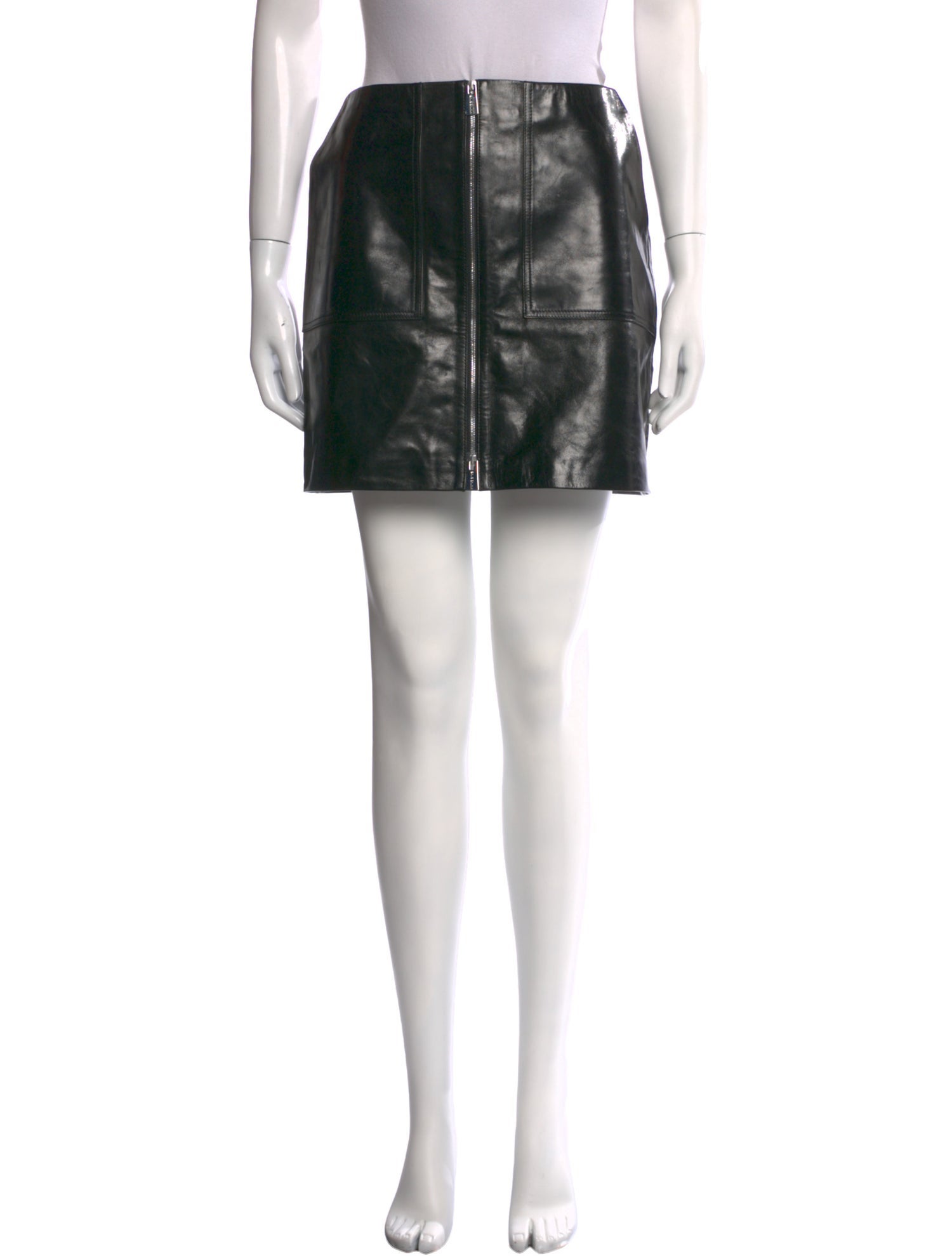 Anine Bing Lamb Leather Mini Skirt