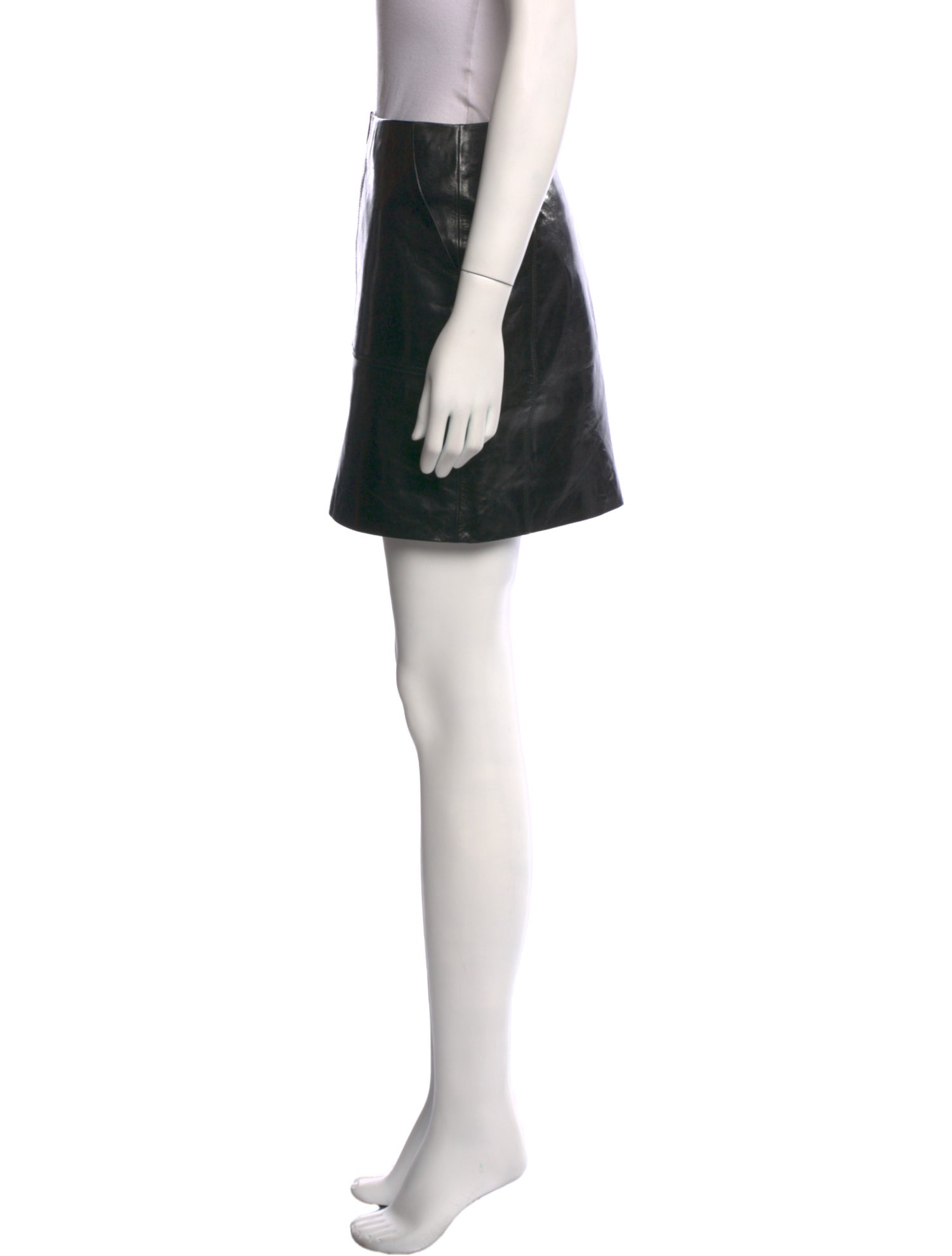 Anine Bing Lamb Leather Mini Skirt