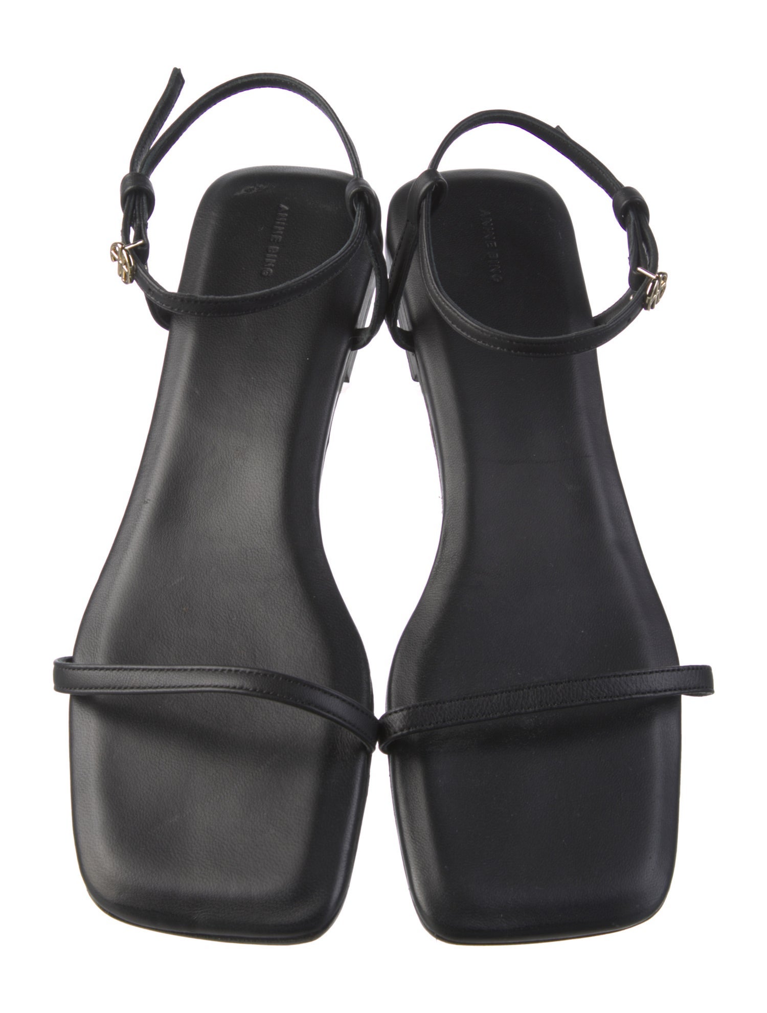 Anine Bing Leather T-Strap Sandals