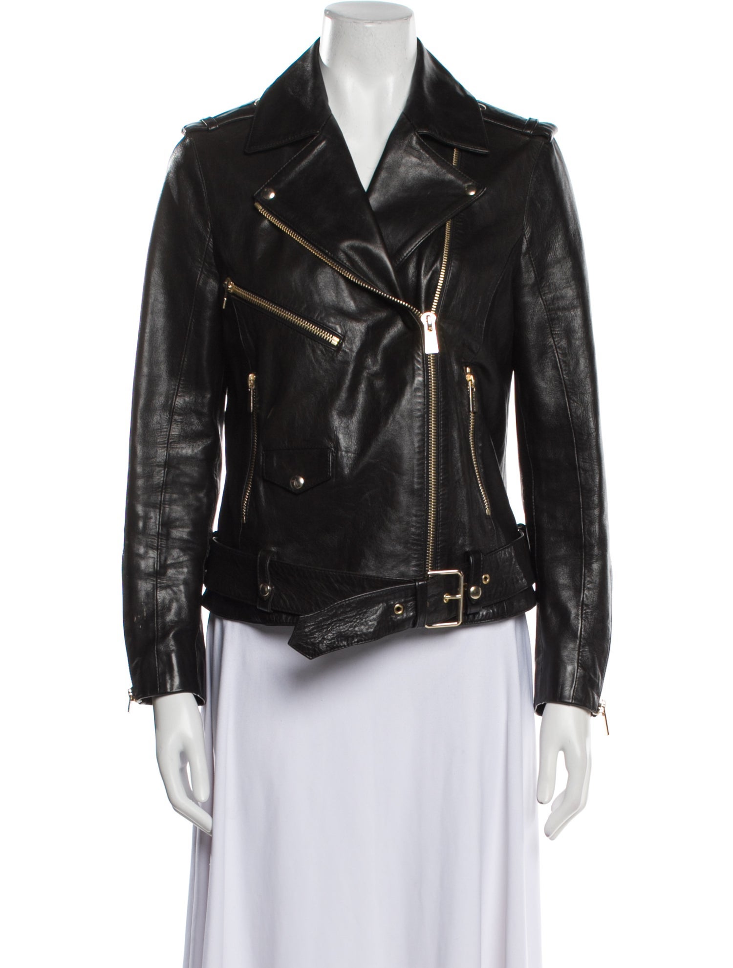 Anine Bing Lamb Leather Biker Jacket