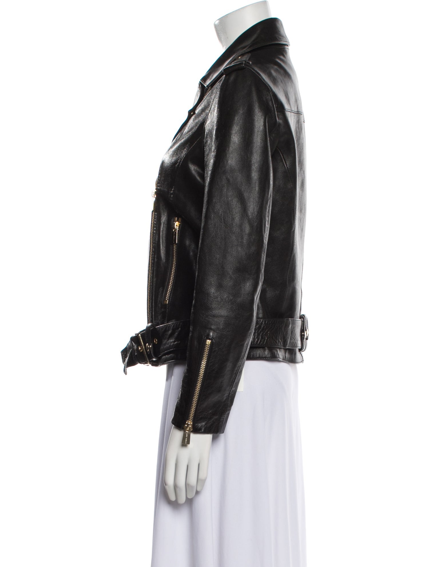 Anine Bing Lamb Leather Biker Jacket