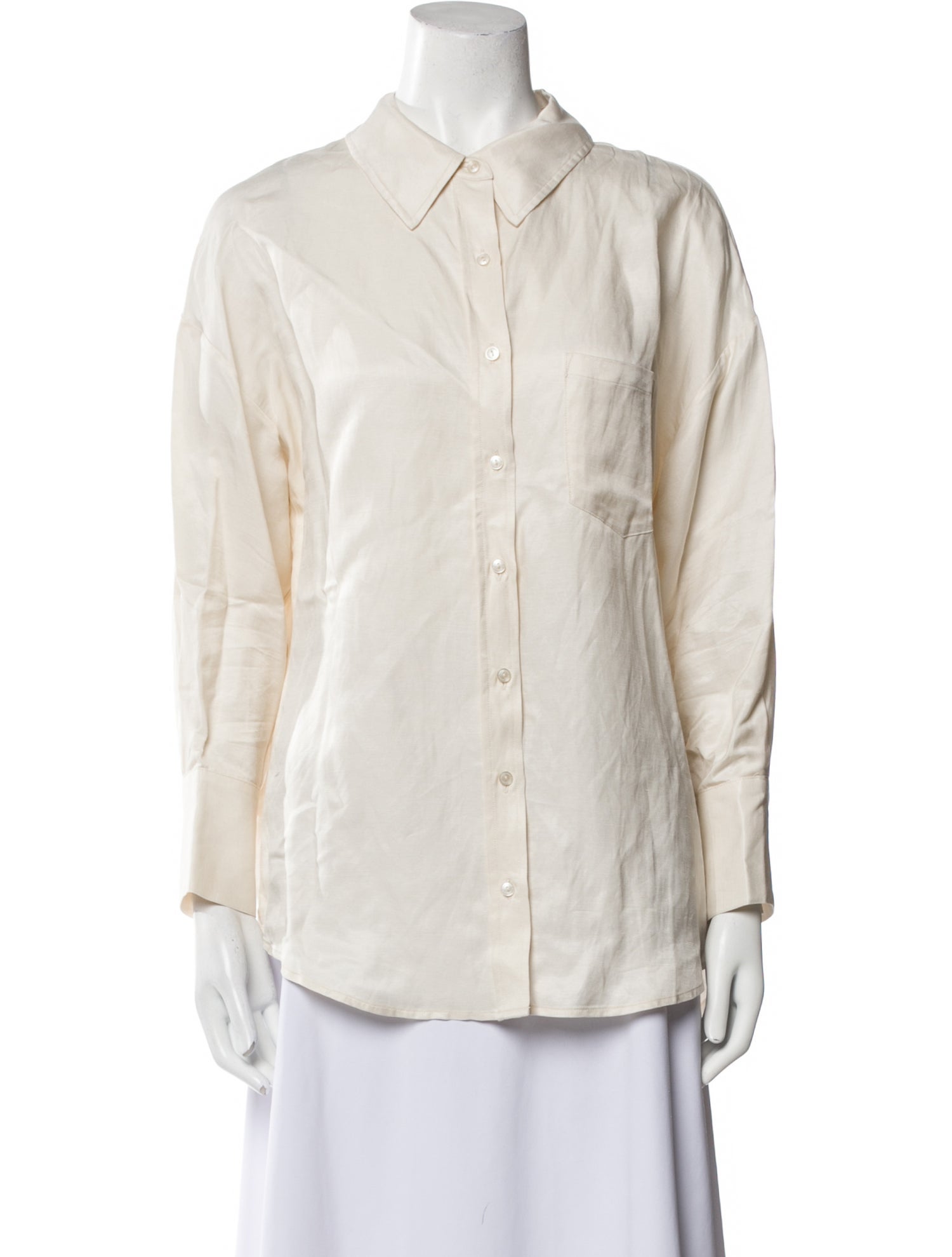 Anine Bing Long Sleeve Button-Up Top