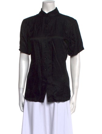 Anine Bing Short Sleeve Button-Up Top