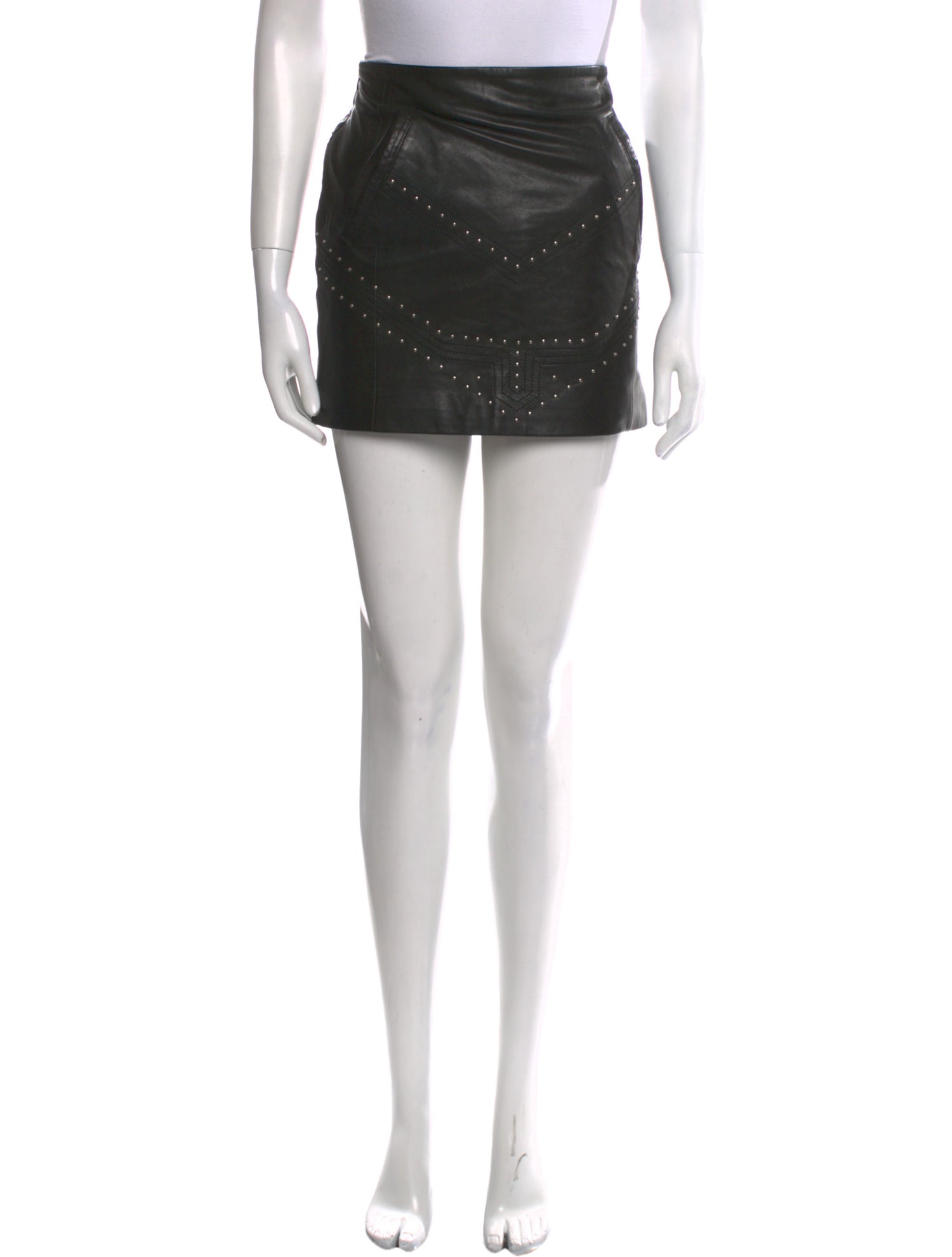 Anine Bing Lamb Leather Mini Skirt