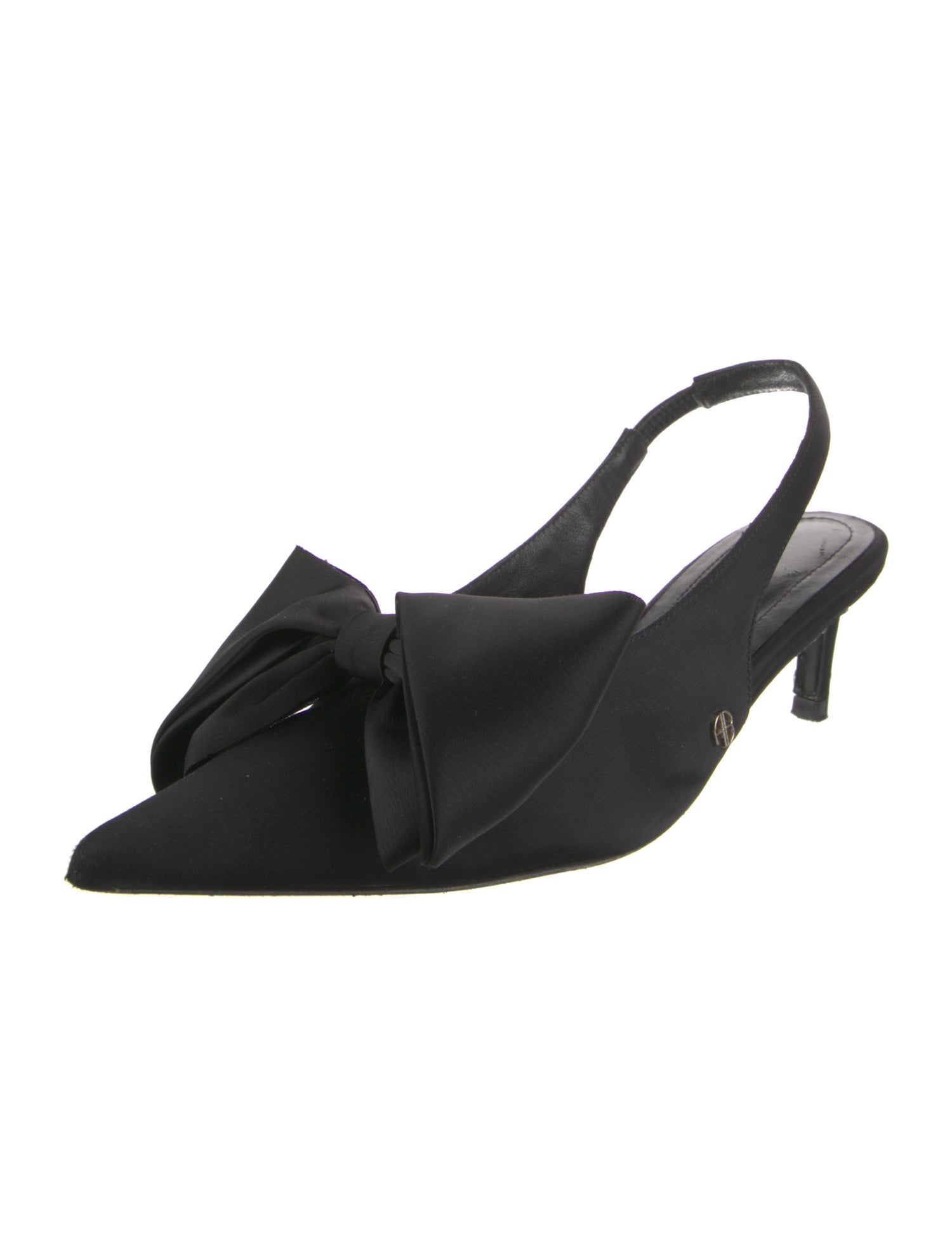 Anine Bing Satin Bow Accents Pumps