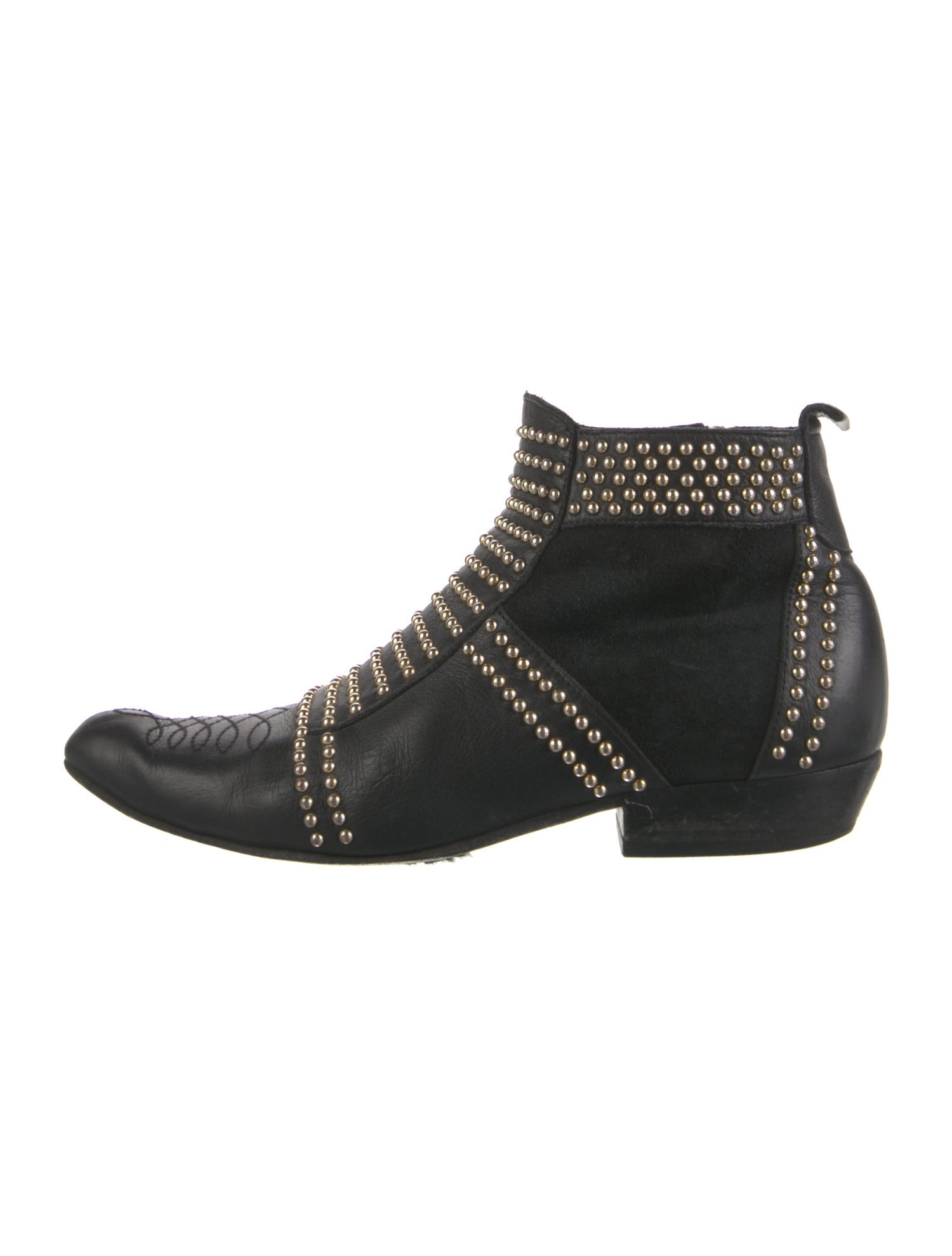 Anine Bing Leather Studded Accents Boots