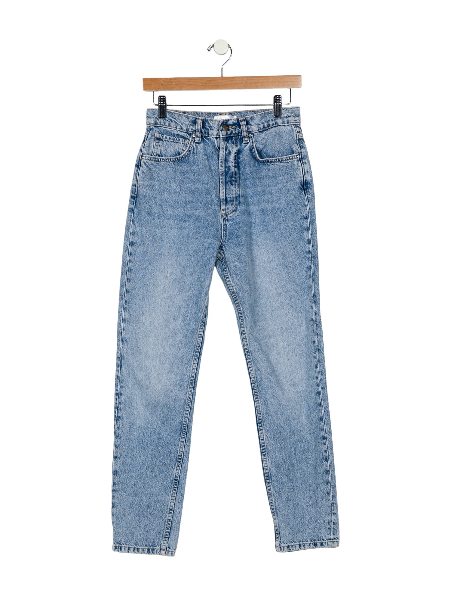 Anine Bing High-Rise Straight Leg Jeans
