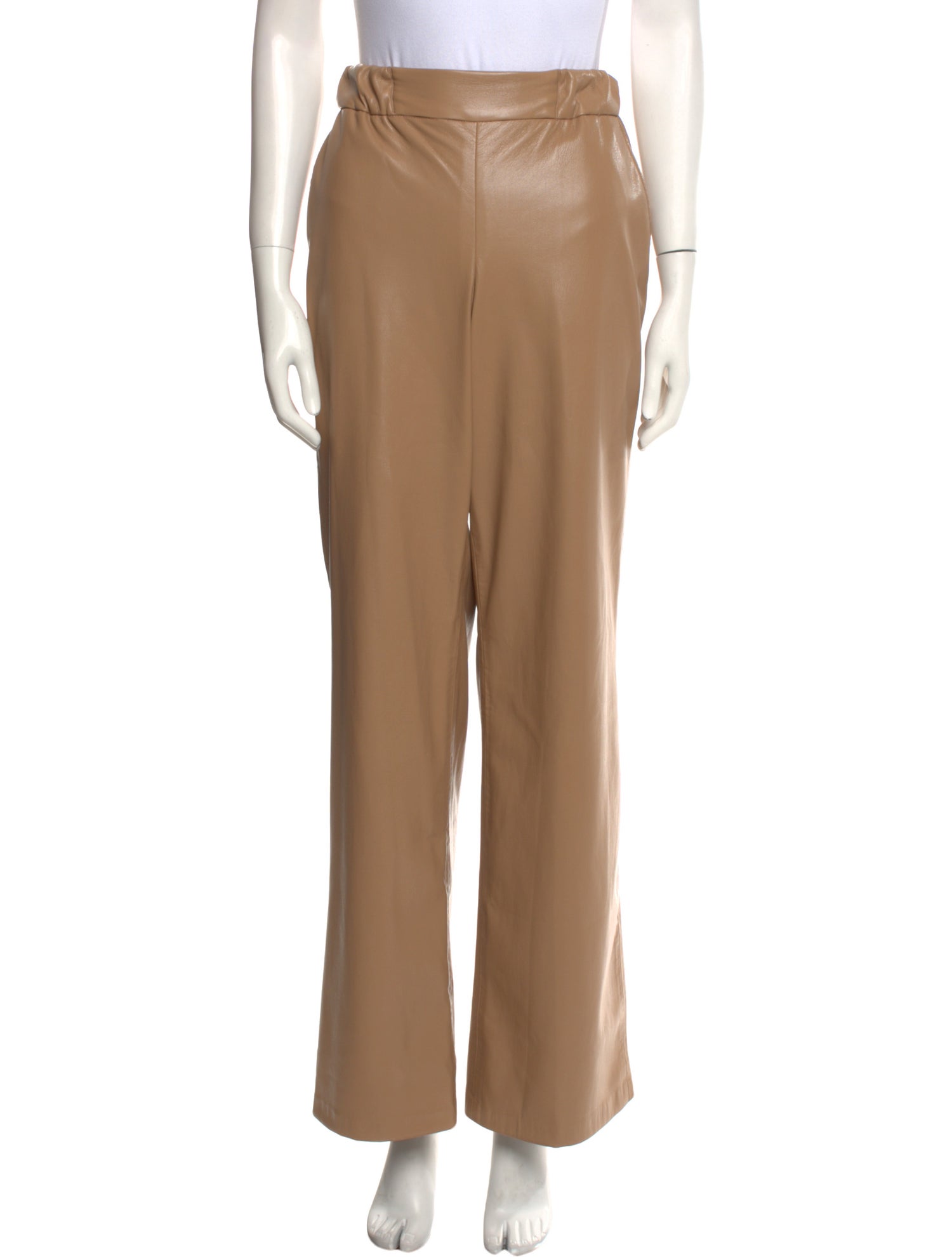 Anine Bing Faux Leather Wide Leg Pants