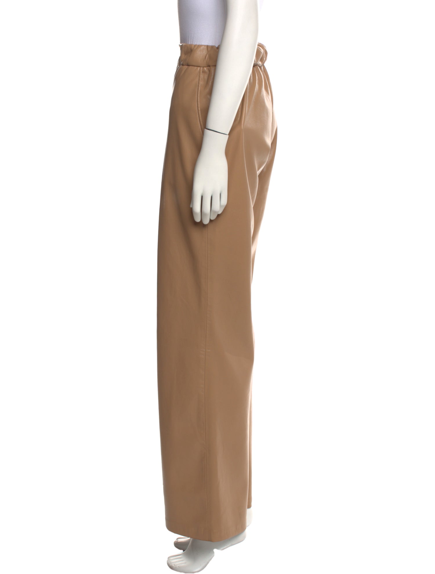 Anine Bing Faux Leather Wide Leg Pants
