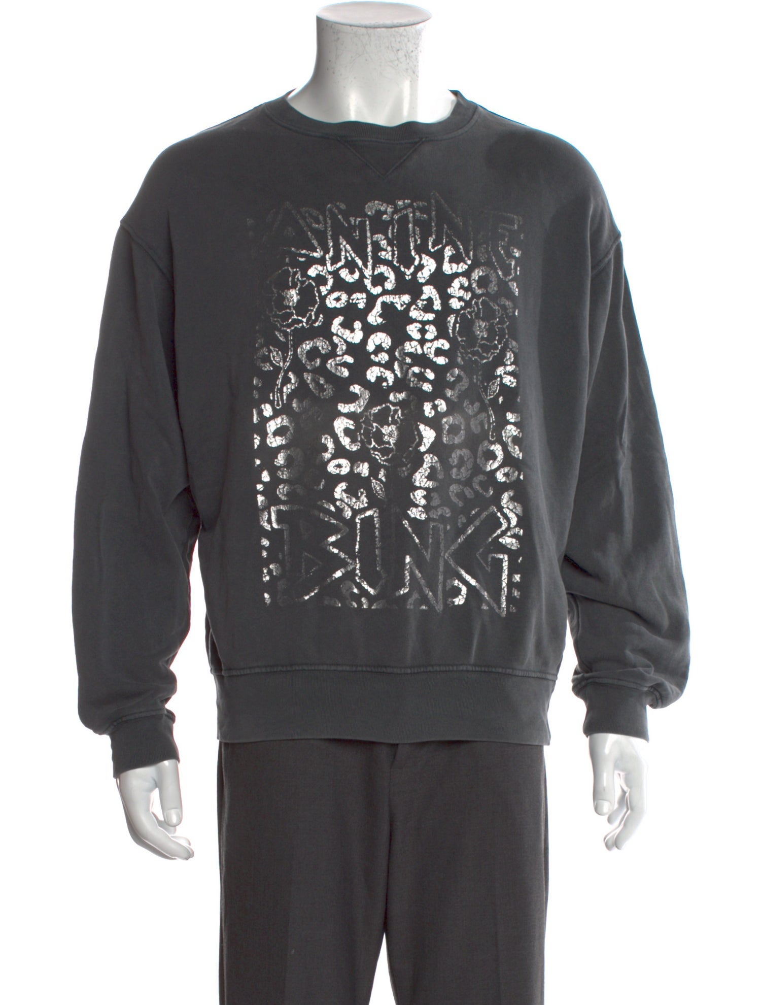 Anine Bing Graphic Print Crew Neck Sweatshirt