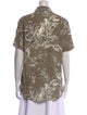 Anine Bing Printed Short Sleeve Button-Up Top
