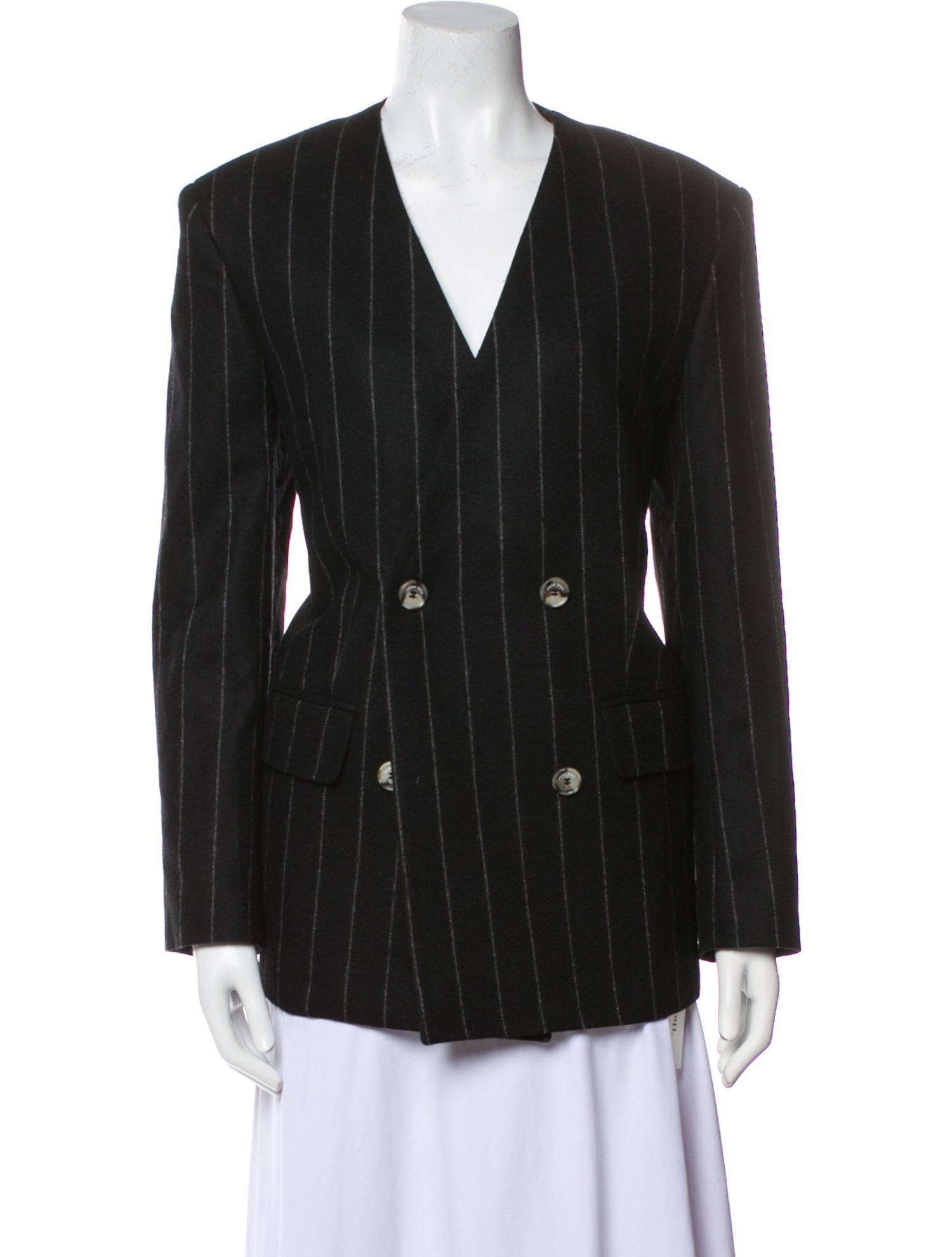 Anine Bing Wool Striped Evening Jacket