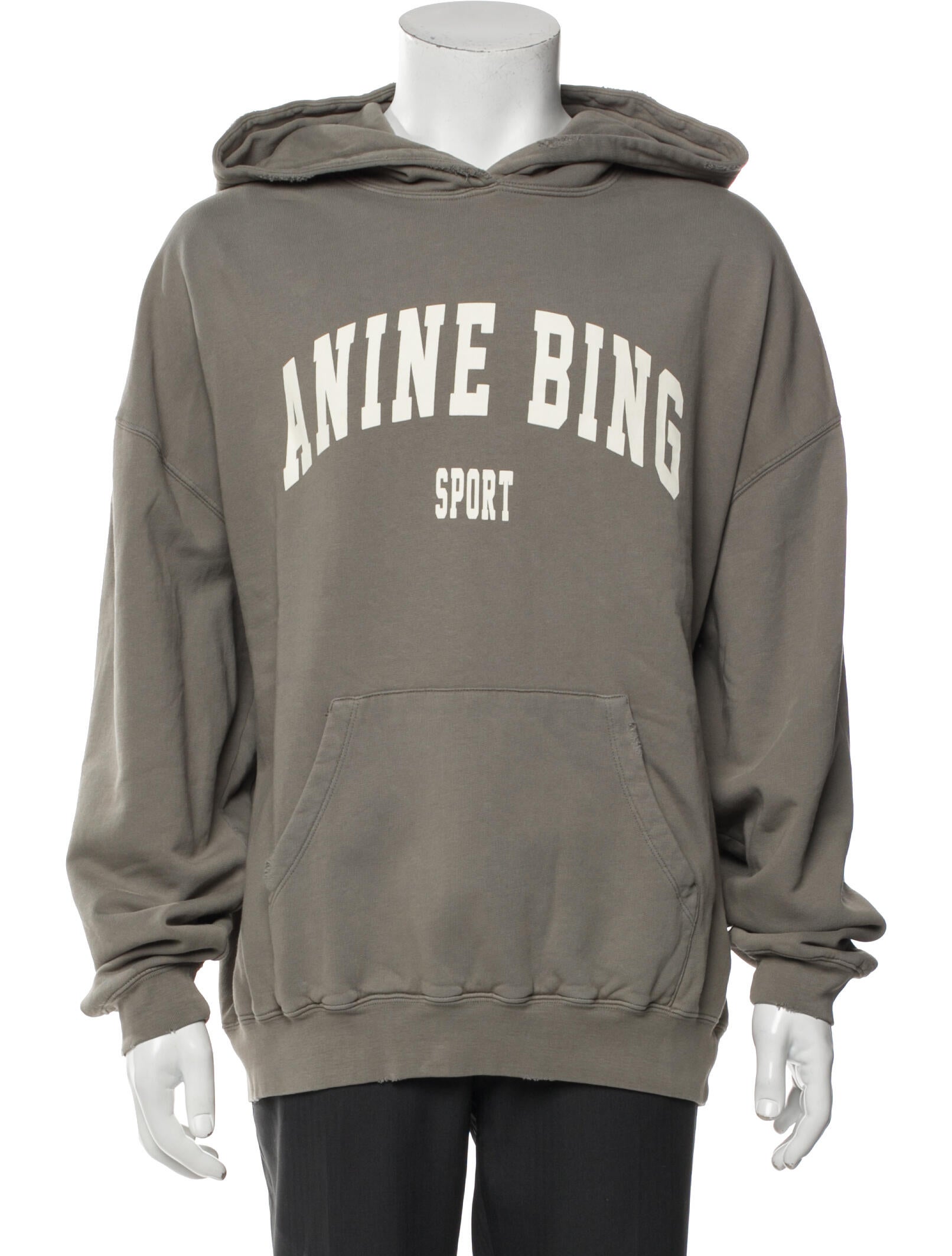 Anine Bing Graphic Print V-Neck Hoodie