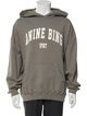 Anine Bing Graphic Print V-Neck Hoodie