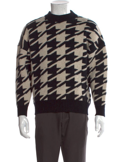 Anine Bing Virgin Wool Houndstooth Print Pullover