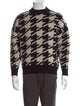 Anine Bing Virgin Wool Houndstooth Print Pullover