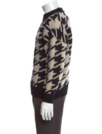 Anine Bing Virgin Wool Houndstooth Print Pullover