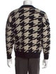 Anine Bing Virgin Wool Houndstooth Print Pullover