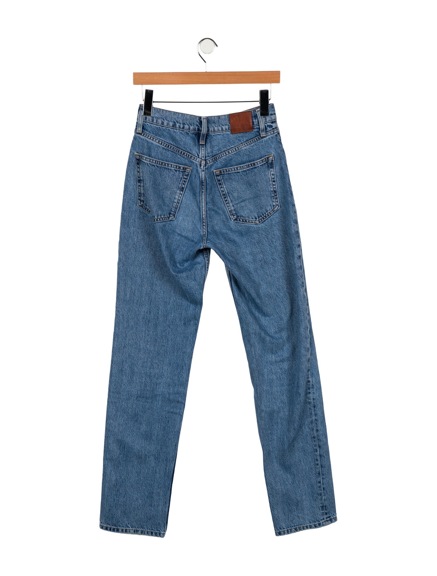 Anine Bing High-Rise Straight Leg Jeans