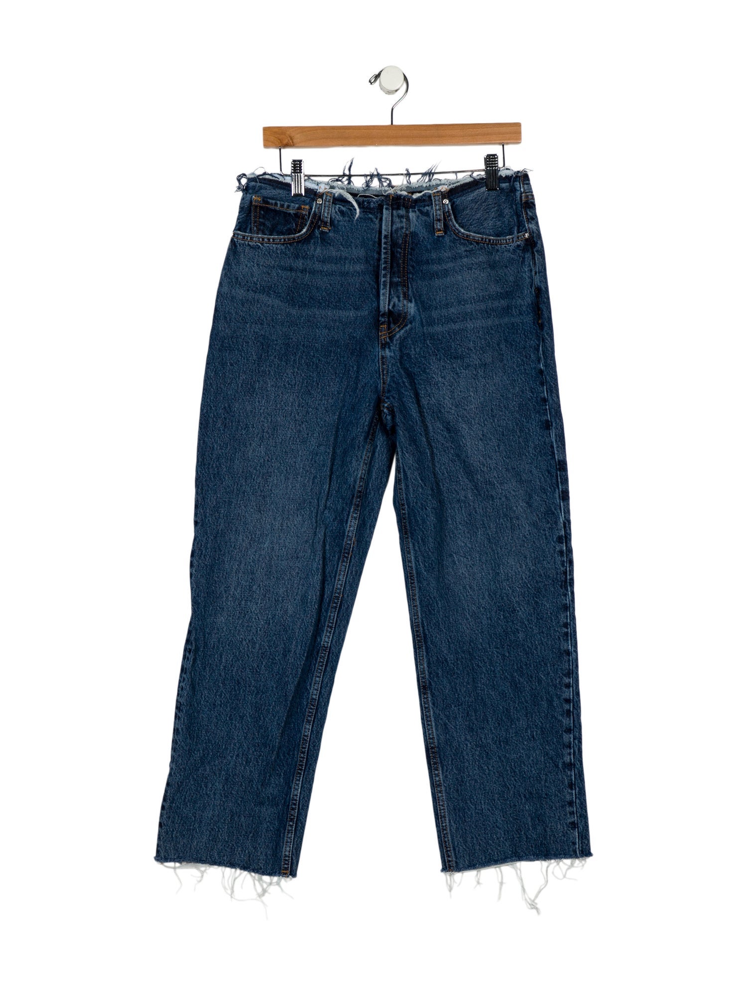 Anine Bing High-Rise Straight Leg Jeans