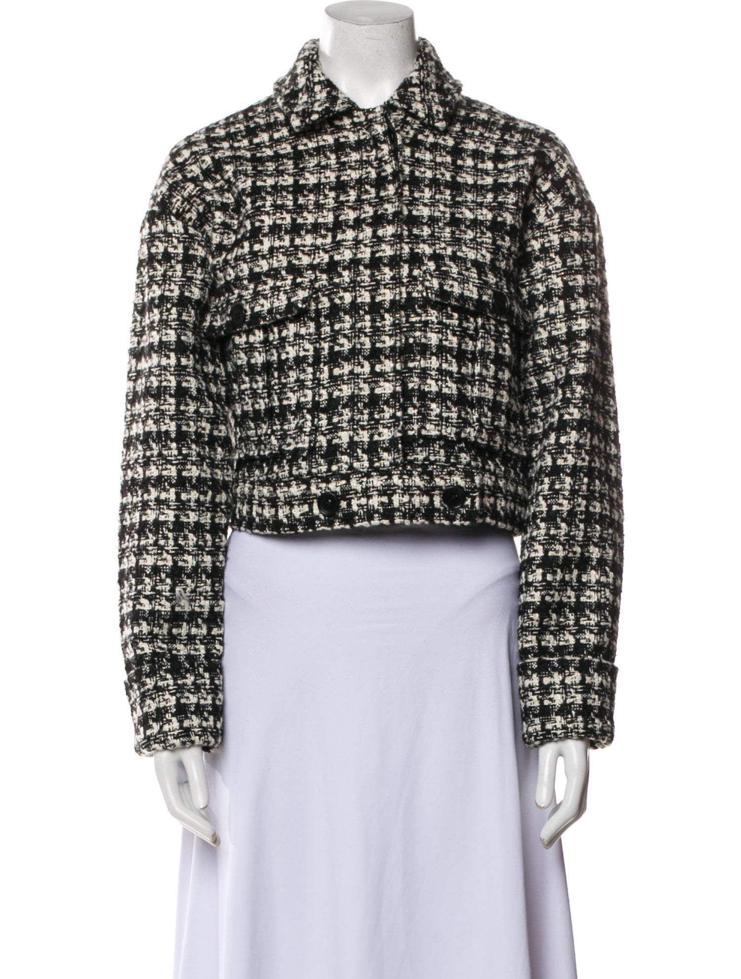 Anine Bing Houndstooth Print Evening Jacket
