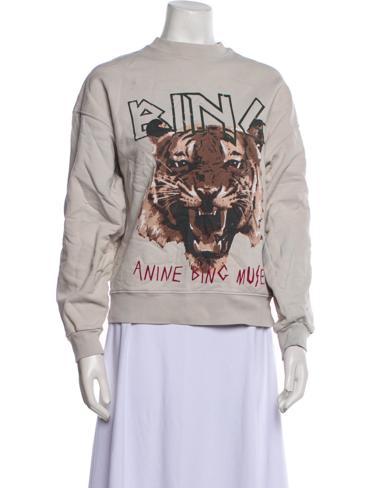Anine Bing Graphic Print Crew Neck Sweatshirt