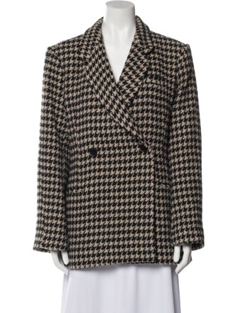 Anine Bing Houndstooth Print Peacoat