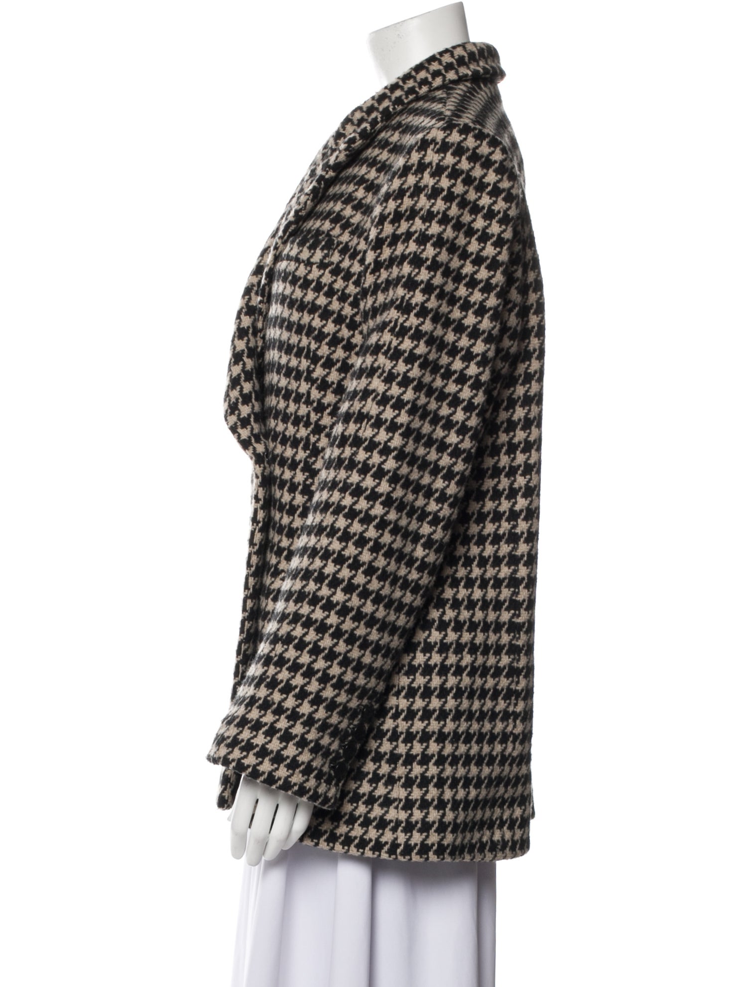 Anine Bing Houndstooth Print Peacoat