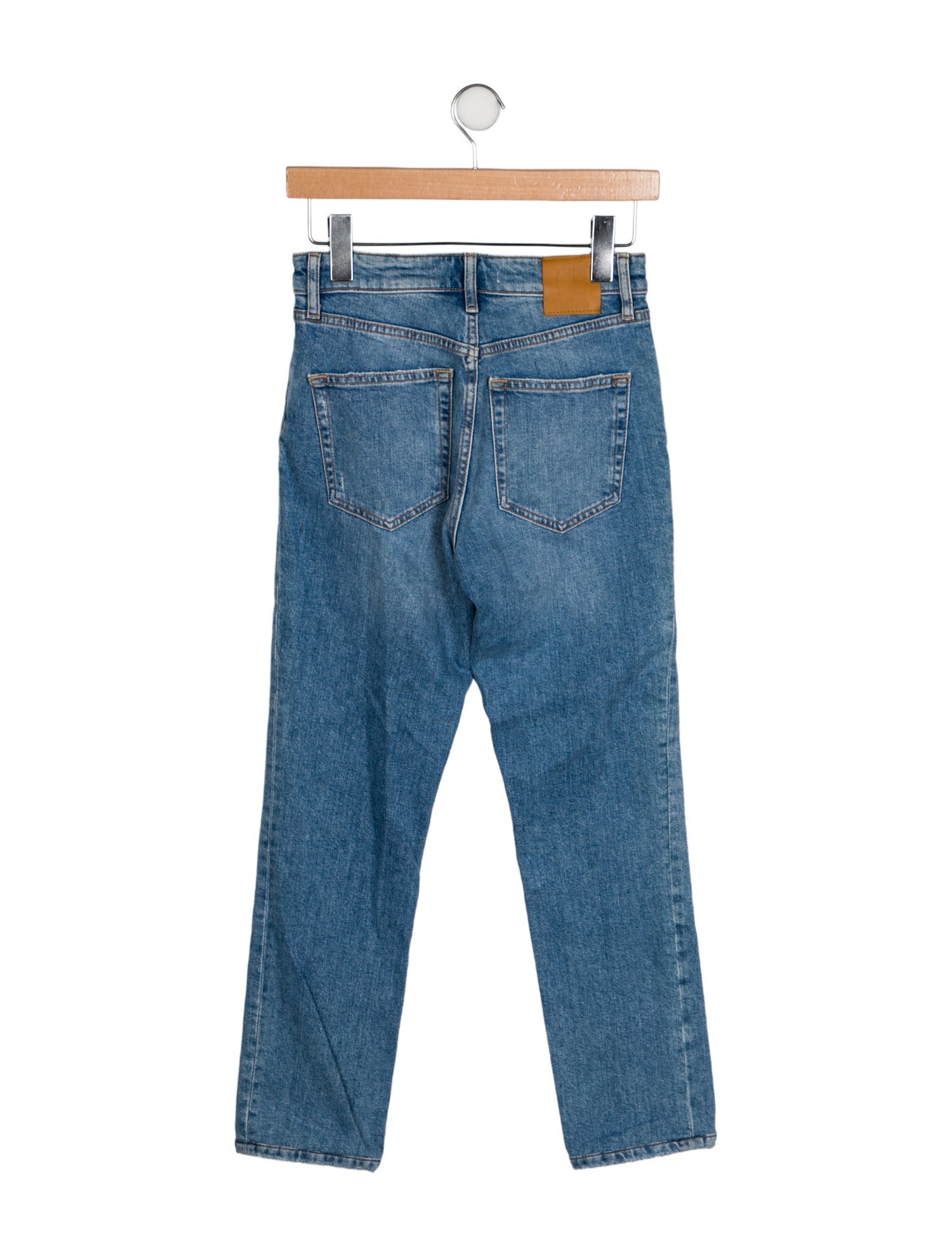 Anine Bing Mid-Rise Straight Leg Jeans