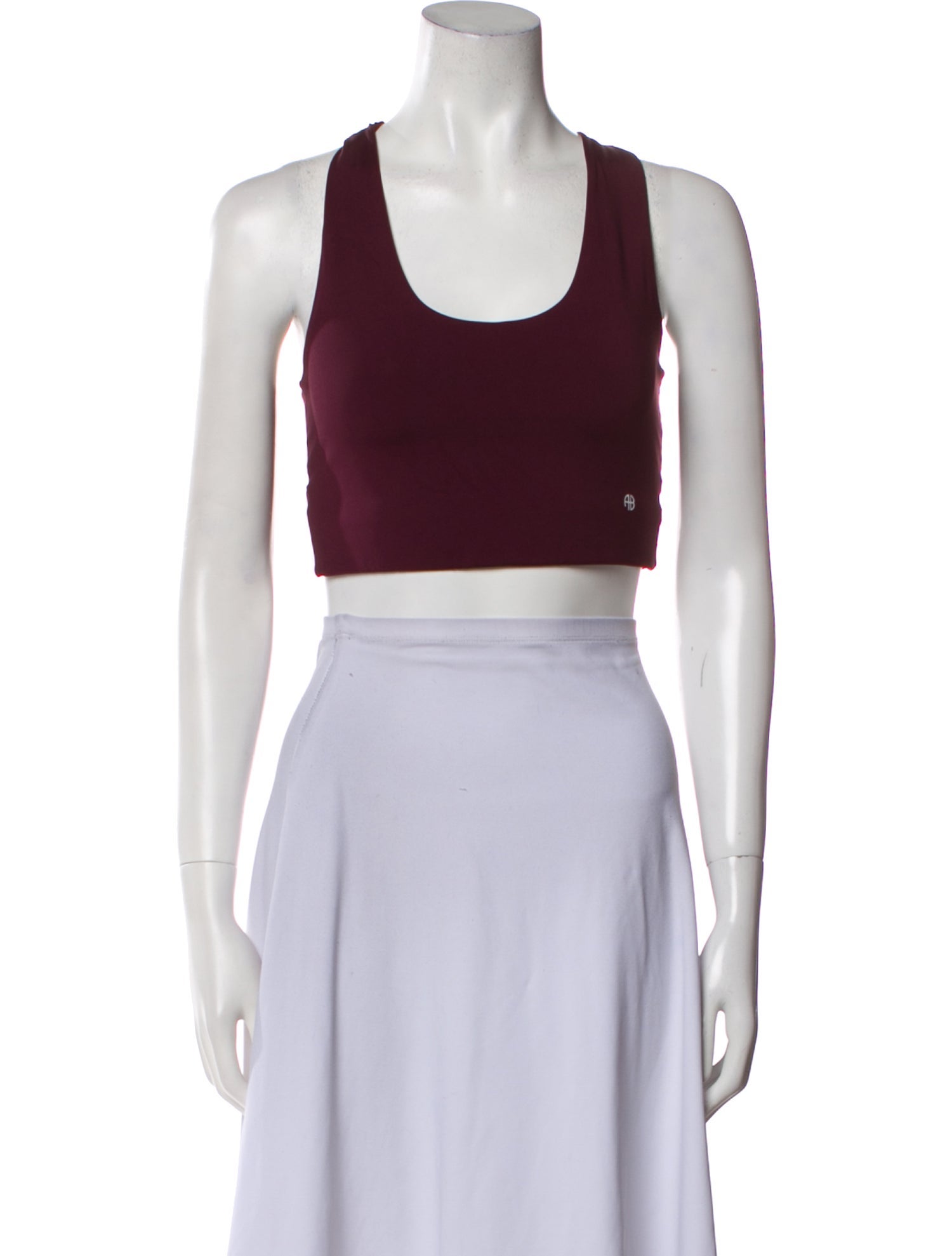 Anine Bing Scoop Neck Sleeveless Crop Top