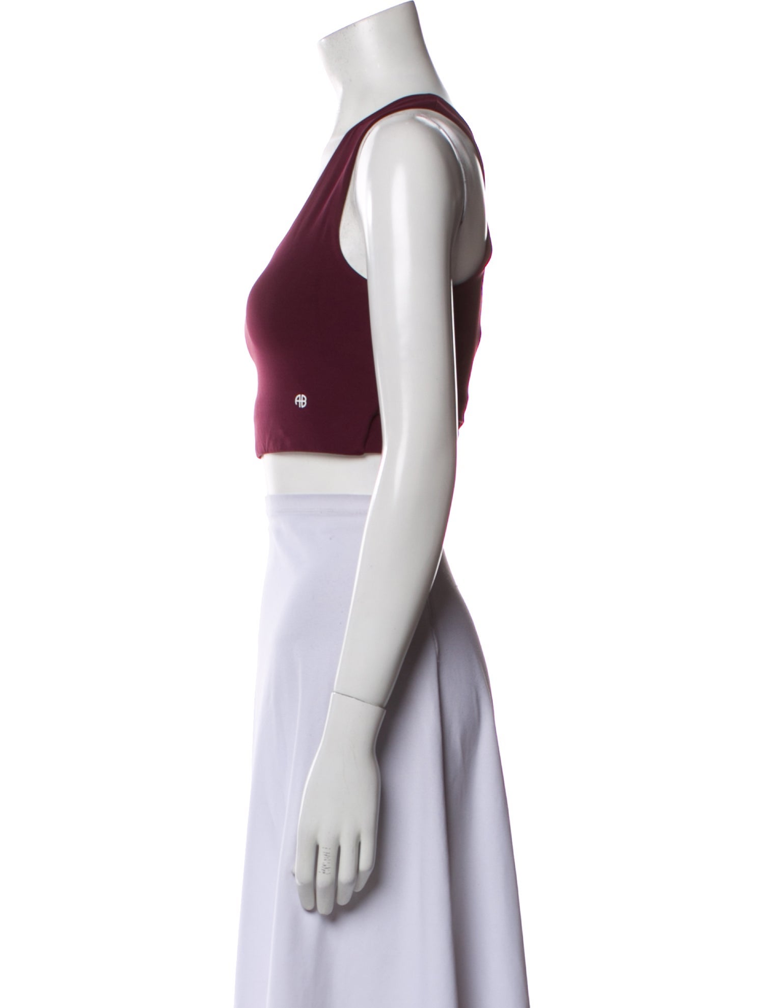 Anine Bing Scoop Neck Sleeveless Crop Top