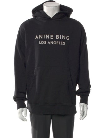 Anine Bing Graphic Print Crew Neck Hoodie