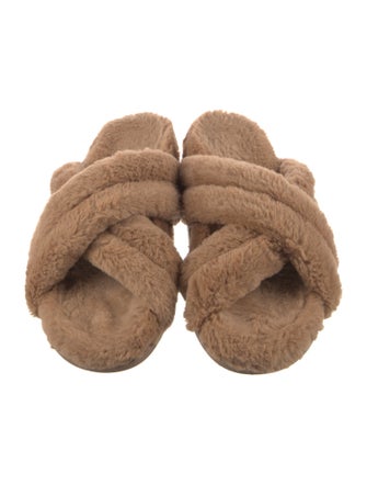 Anine Bing Faux Fur Slides