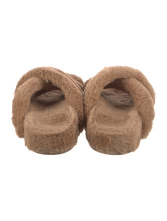 Anine Bing Faux Fur Slides