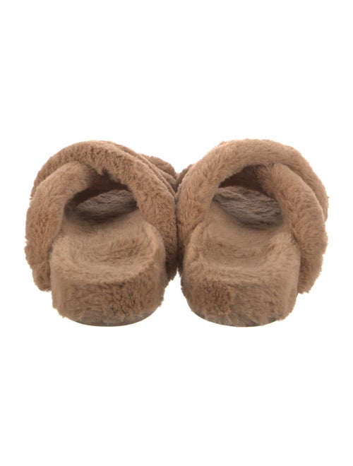 Anine Bing Faux Fur Slides