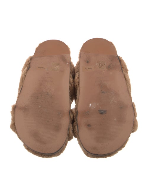 Anine Bing Faux Fur Slides