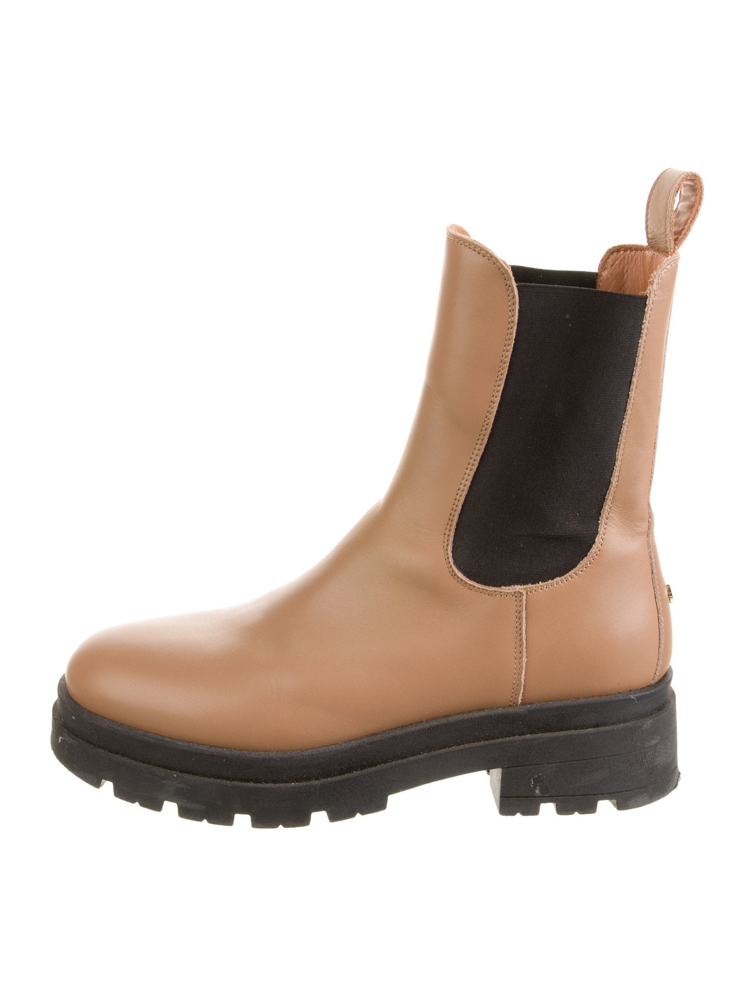 Anine Bing Leather Colorblock Pattern Chelsea Boots