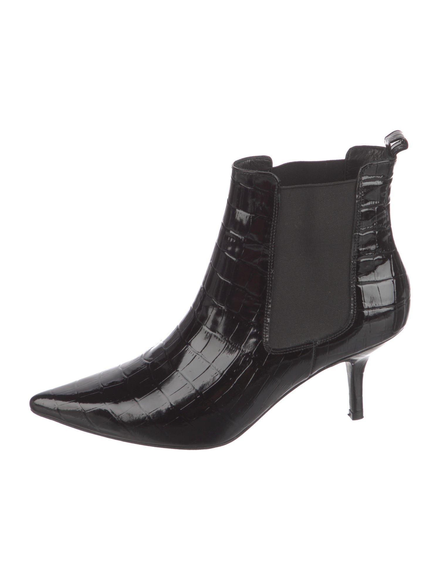 Anine Bing Patent Leather Chelsea Boots