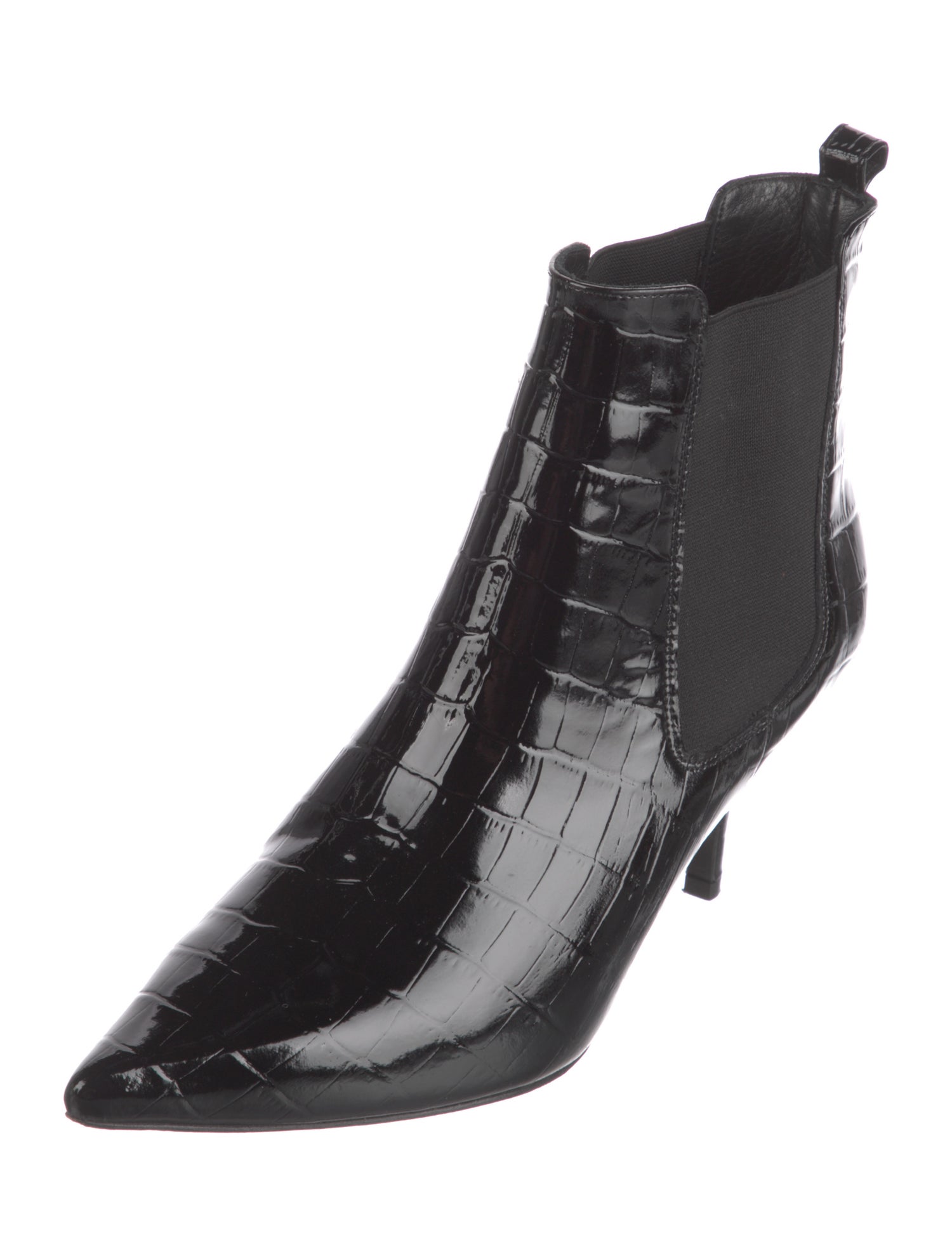 Anine Bing Patent Leather Chelsea Boots
