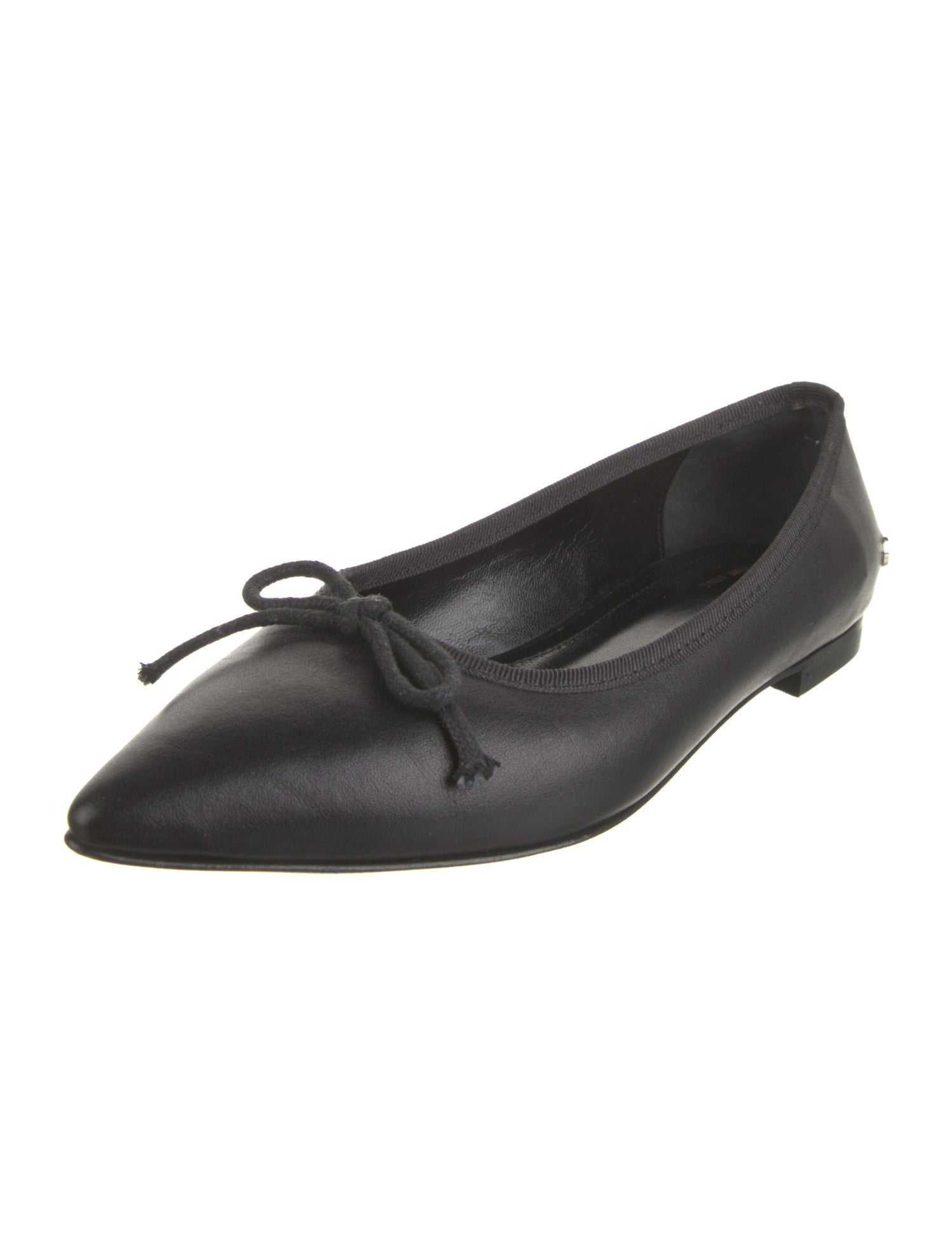 Anine Bing Leather Bow Accents Ballet Flats