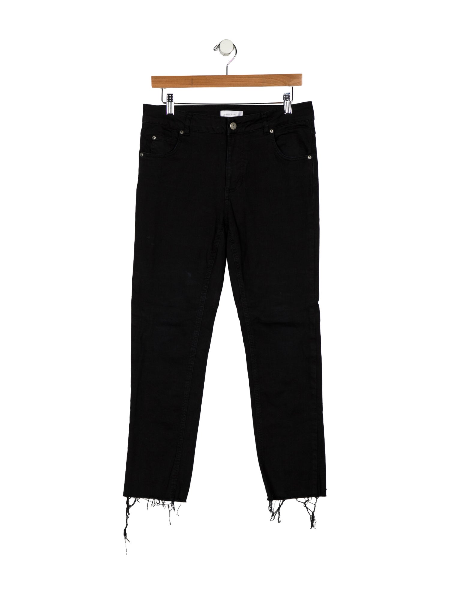 Anine Bing Mid-Rise Straight Leg Jeans