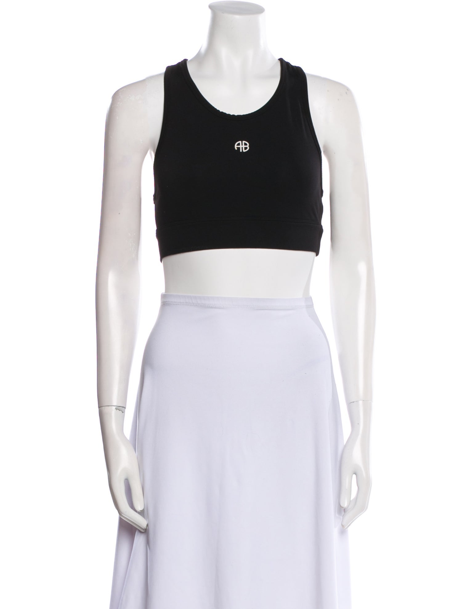 Anine Bing Scoop Neck Sleeveless Crop Top