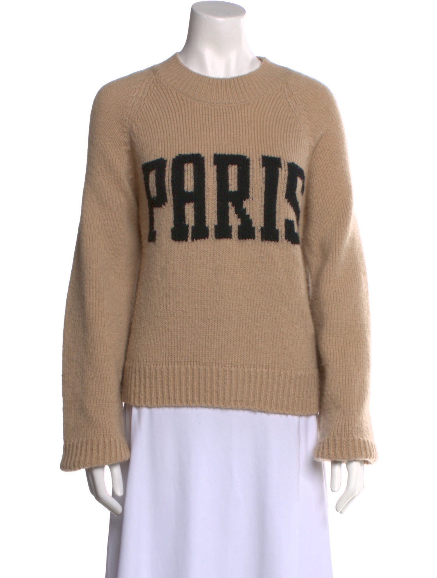 Anine Bing Merino Wool Graphic Print Sweater