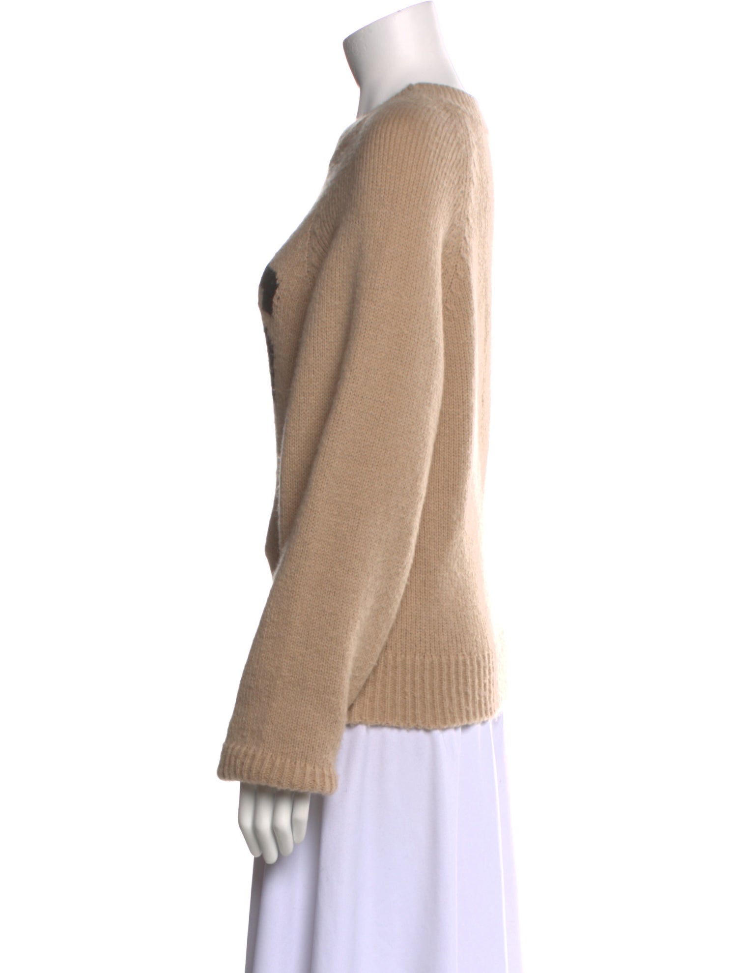 Anine Bing Merino Wool Graphic Print Sweater